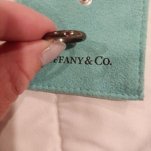 Tiffany Sterling Silver and Small Ruby Ring Size 5